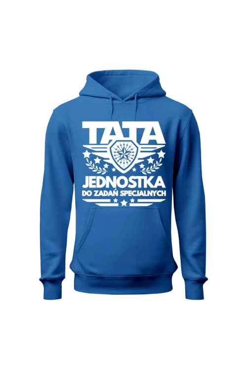 Bluza męska z kapturem TATA Jednostka do zadań specjalnych - niebieska