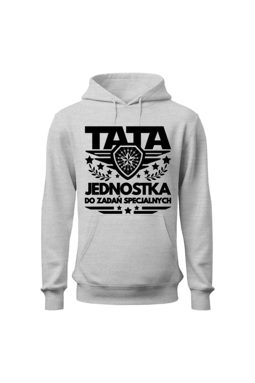 Bluza męska z kapturem TATA Jednostka do zadań specjalnych - szara