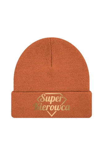 Czapka zimowa Super kierowca złoty