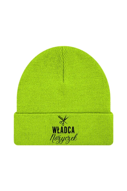 Czapka zimowa Władca nożyczek - limonka