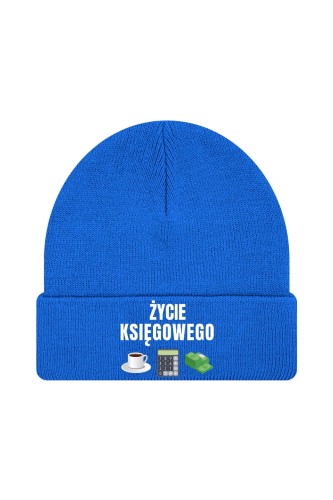 Czapka zimowa Życie księgowego - niebieska