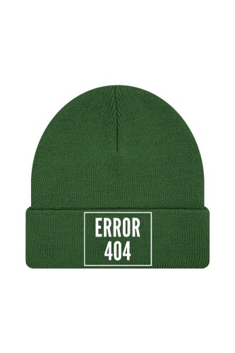 Czapka zimowa 404 error - ciemnozielona