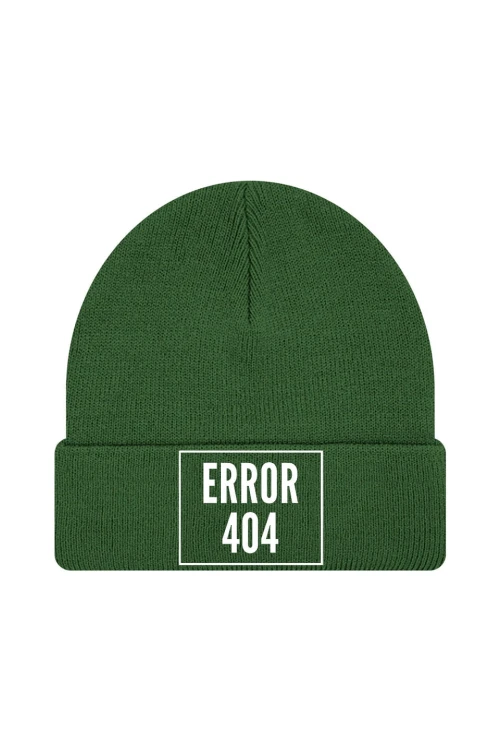 Czapka zimowa 404 error - ciemnozielona
