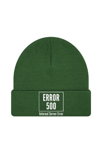 Czapka zimowa 500 error - ciemnozielona
