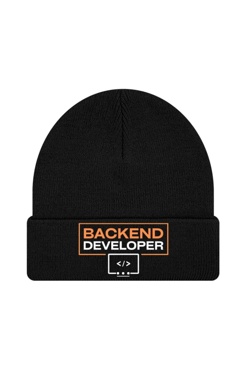 Czapka zimowa Backend developer - czarna