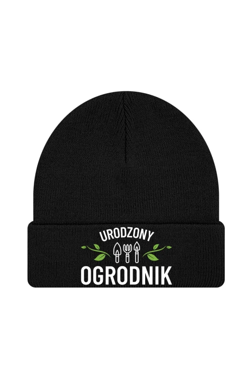 Czapka zimowa Urodzony ogrodnik - czarna
