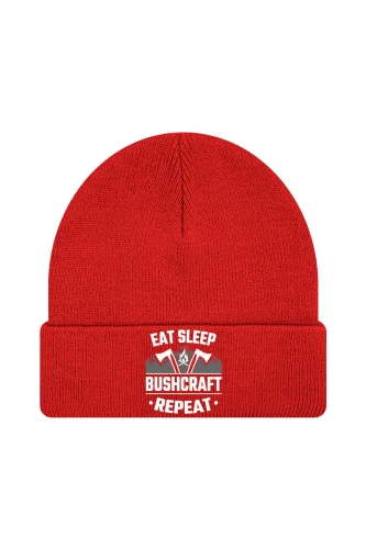Czapka zimowa Eat sleep bushcraft repeat