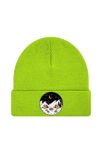 Czapka zimowa Biwak Nocą - limonka