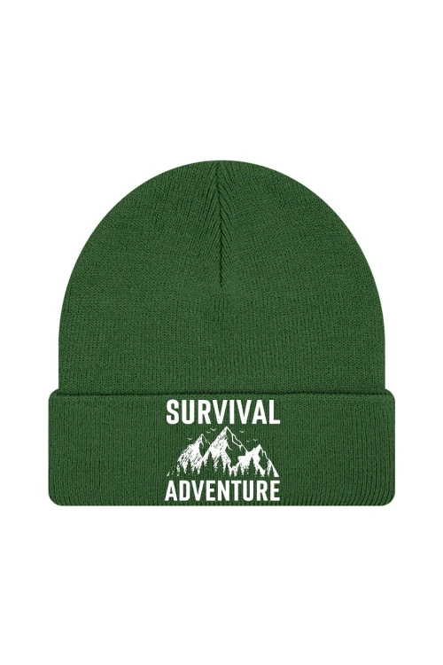 Czapka zimowa Survival Adventure - ciemnozielona