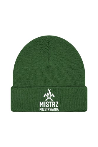 Czapka zimowa Mistrz przetrwania - ciemnozielona