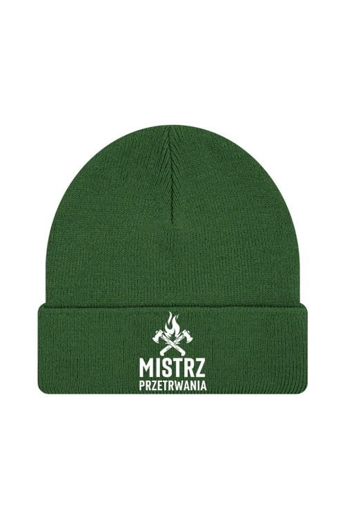 Czapka zimowa Mistrz przetrwania - ciemnozielona