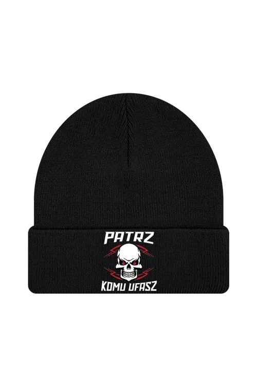 Czapka zimowa Patrz komu ufasz - czarna