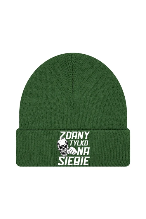Czapka zimowa Zdany tylko na siebie - ciemnozielona