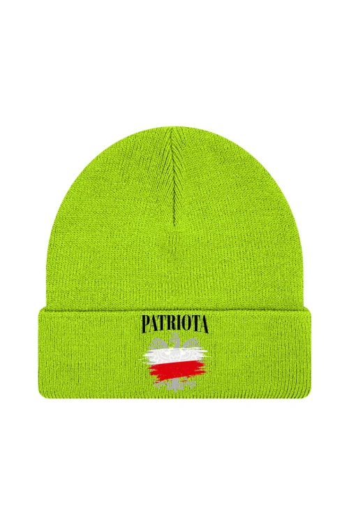 Czapka zimowa Patriota - limonka
