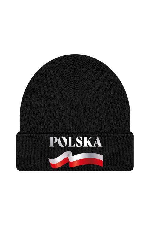 Czapka zimowa POLSKA - czarna