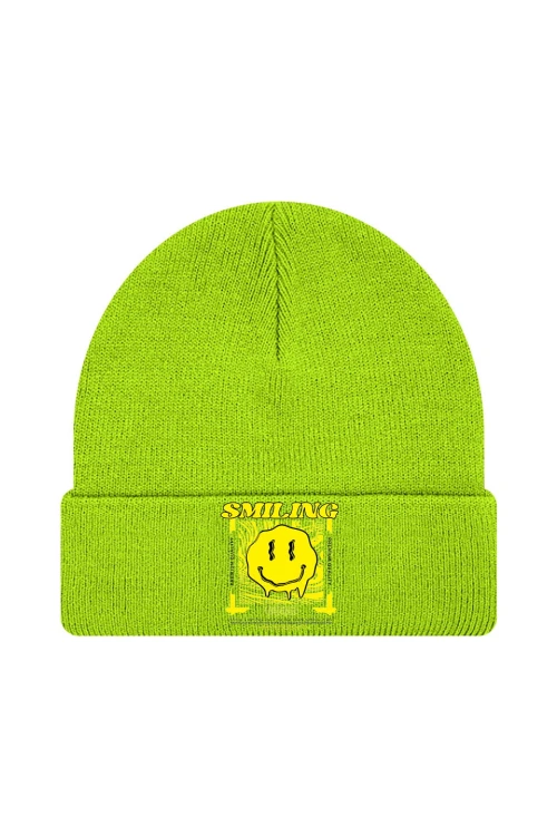 Czapka zimowa Smiling - limonka