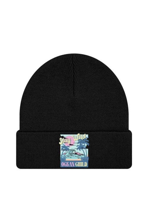Czapka zimowa Stay wild ocean child - czarna