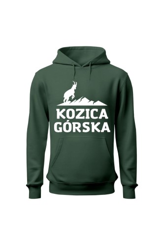 Bluza damska z kapturem Kozica górska - zielona