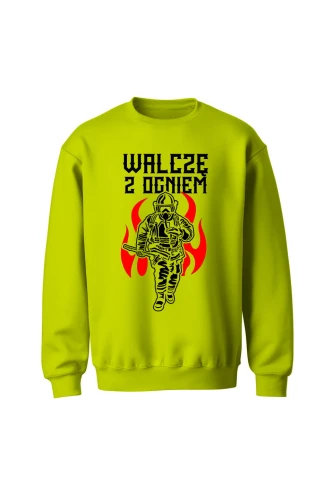 Bluza męska bez kaptura Walczę z ogniem