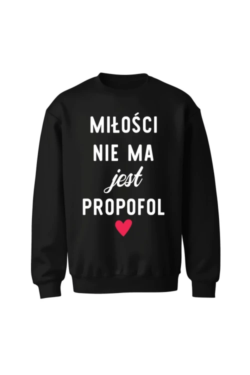 Bluza bez kaptura Miłości nie ma jest - czarna
