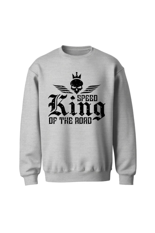Bluza bez kaptura Speed king of the road - szara