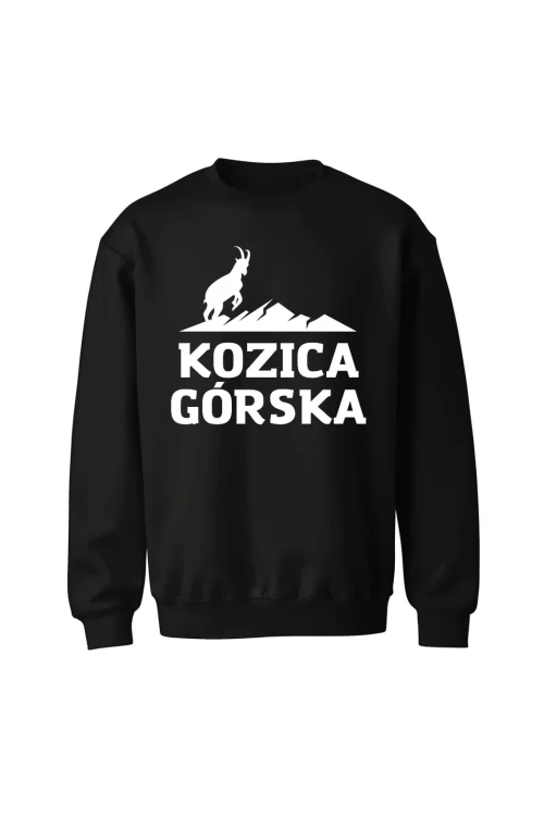 Bluza bez kaptura Kozica górska - czarna