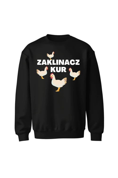 Bluza bez kaptura Zaklinacz kur - czarna