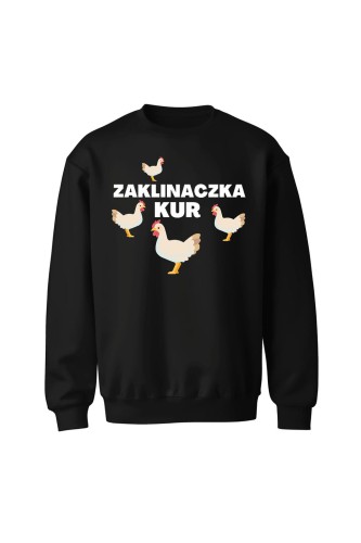 Bluza bez kaptura Zaklinaczka kur - czarna