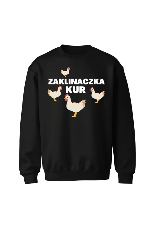 Bluza bez kaptura Zaklinaczka kur - czarna