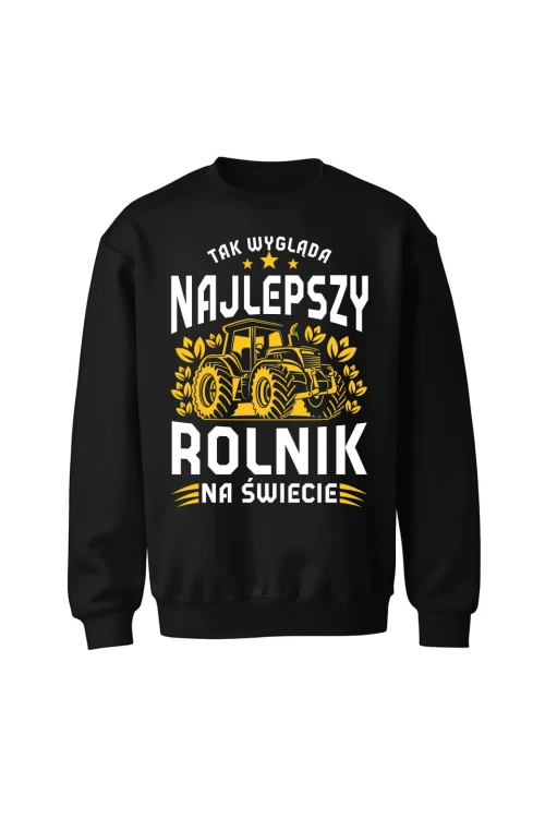 Bluza bez kaptura Najlepszy rolnik na świecie - czarna