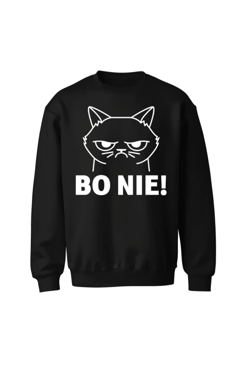 Bluza bez kaptura Bo NIE - czarna