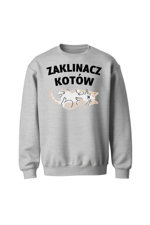 Bluza bez kaptura Zaklinacz kotów - szara