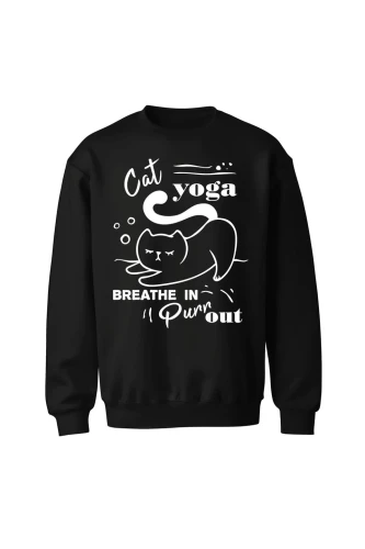 Bluza bez kaptura Cat Yoga