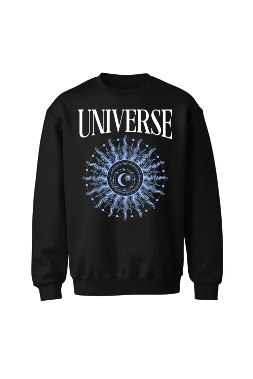 Bluza bez kaptura Universe - czarna