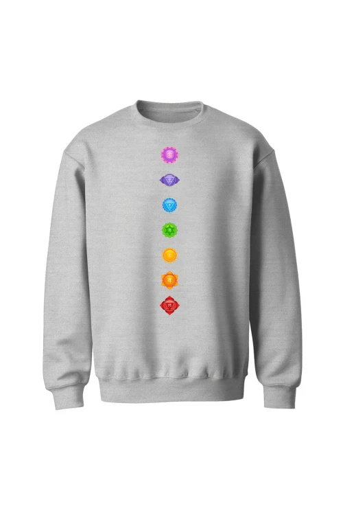 Bluza bez kaptura Czakry - szara