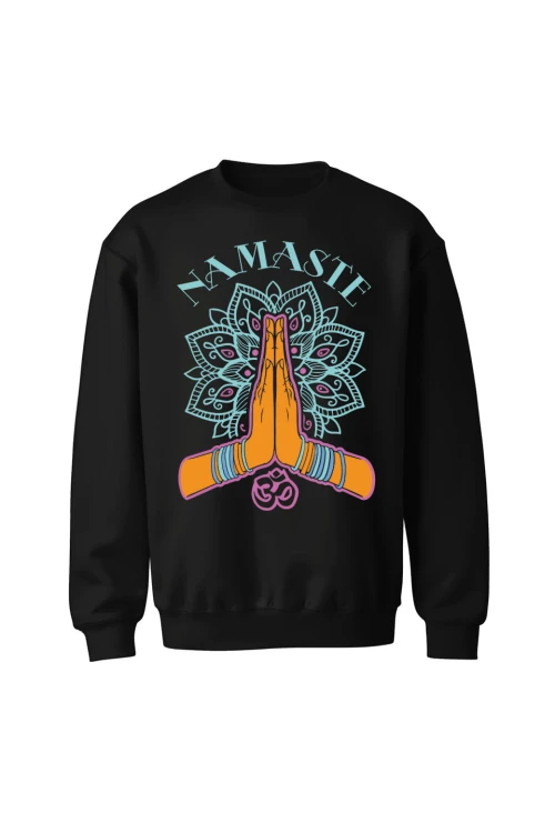 Bluza bez kaptura Namaste - czarna