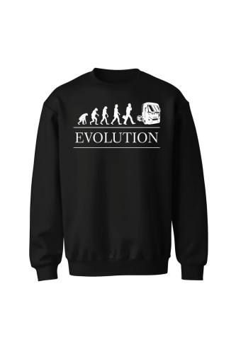 Bluza bez kaptura Ewolucja kierowcy - czarna