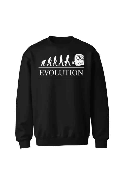 Bluza bez kaptura Ewolucja kierowcy - czarna
