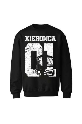 Bluza bez kaptura Kierowca 01 - czarna
