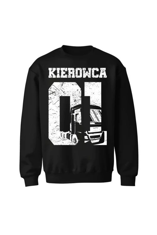 Bluza bez kaptura Kierowca 01 - czarna