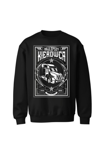 Bluza bez kaptura Najlepszy kierowca retro - czarna