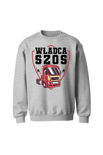 Bluza bez kaptura Władca szos - szara