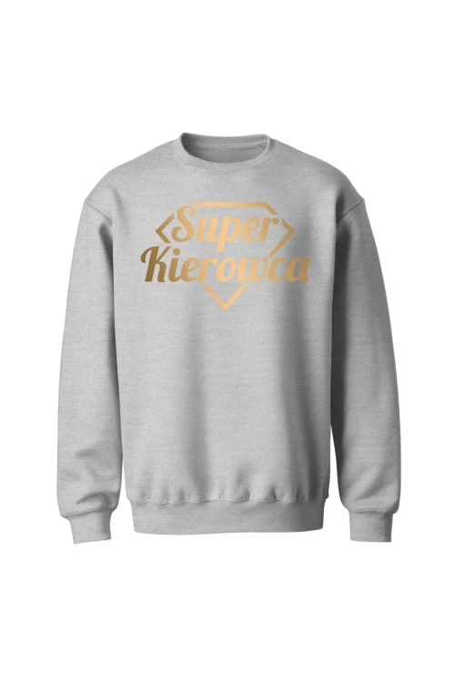 Bluza bez kaptura Super kierowca złoty - szara
