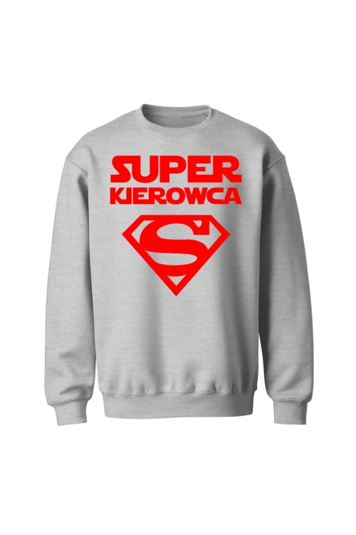Bluza bez kaptura Super kierowca czerwony - szara