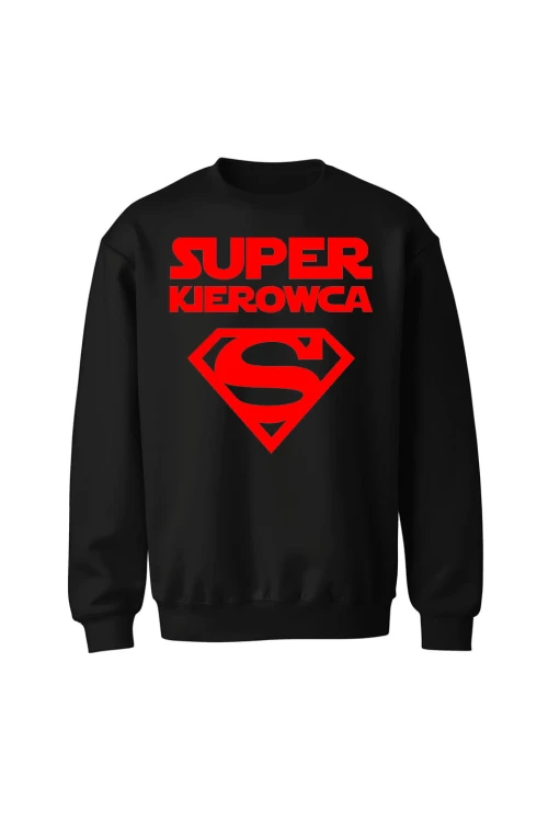 Bluza bez kaptura Super kierowca czerwony - czarna