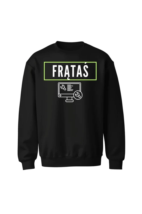 Bluza bez kaptura Frątaś - czarna