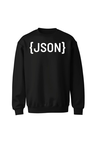 Bluza bez kaptura JSON - czarna