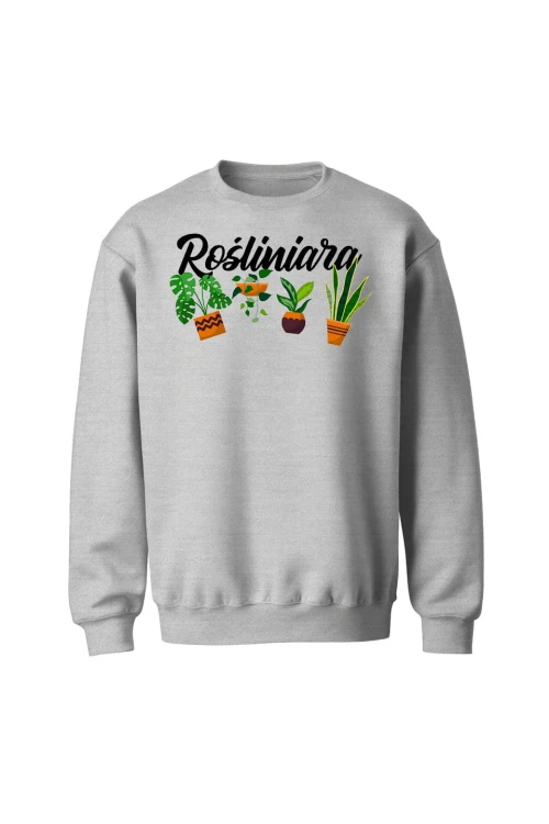 Bluza bez kaptura Rośliniara - szara