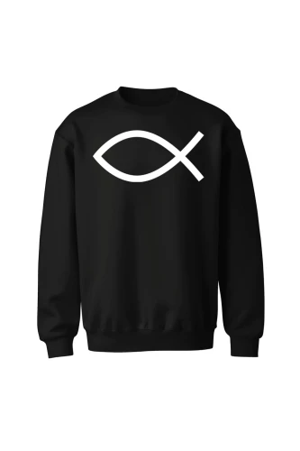 Bluza bez kaptura Symbol Ryby chrześcijański