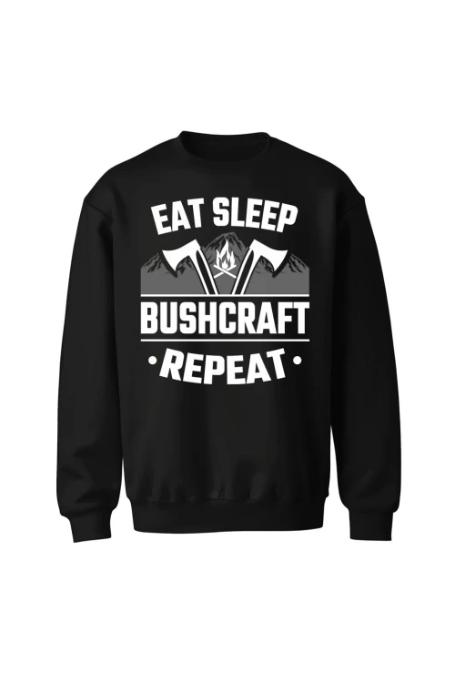 Bluza bez kaptura East sleep bushcraft repeat - czarna